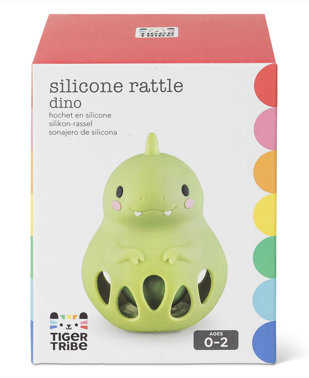 Tiger Tribe Silicone Rattle Dino