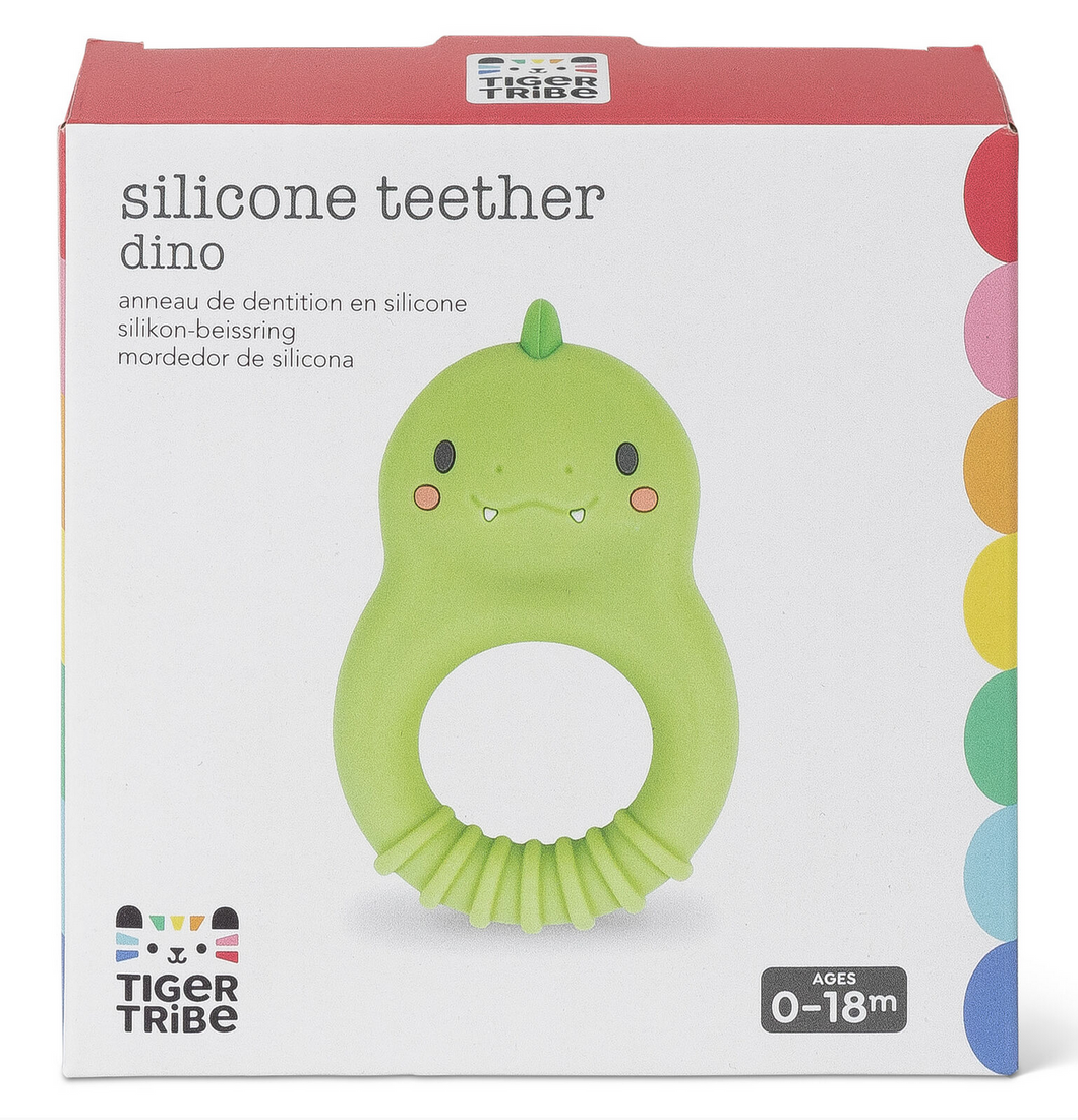 Tiger Tribe Silicone Teether Dino