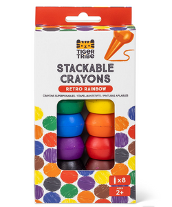 Tiger Tribe Stackable Crayons Retro Rainbow
