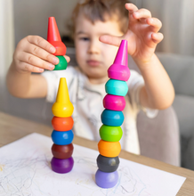 Load image into Gallery viewer, Tiger Tribe Stackable Crayons Retro Rainbow
