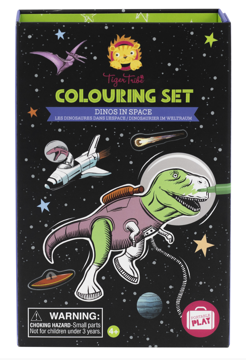 Tiger Tribe Colouring Set Dinos in Space