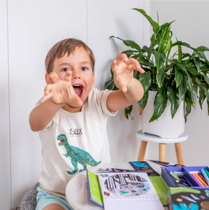 Tiger Tribe Colouring Set Dinos in Space