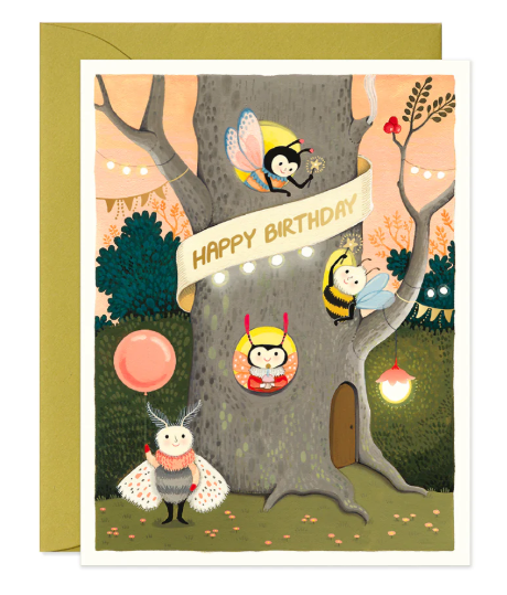 Tree Apartment Birthday Card