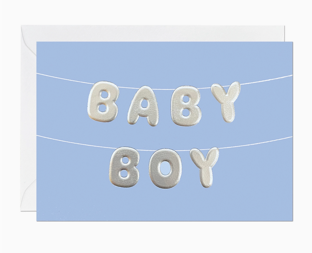 Baby Boy Balloon Banner