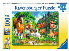 Load image into Gallery viewer, Ravensburger Animal Get Together Puzzle 100 pieces
