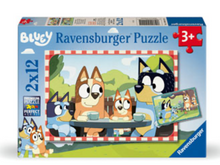 Load image into Gallery viewer, Ravensburger Bluey Family Time Puzzle 2x12
