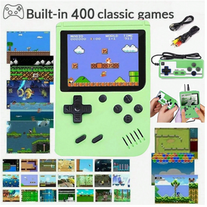 Portable Game Console with 400 Games and Two Controllers