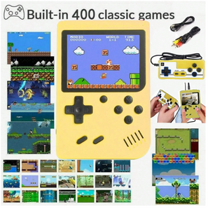 Portable Game Console with 400 Games and Two Controllers