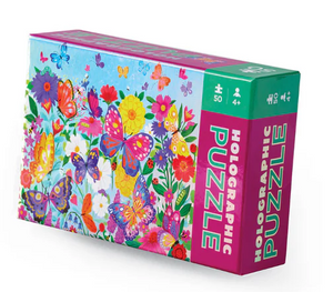 Crocodile Creek Butterflies Holographic Puzzle 50 Pieces