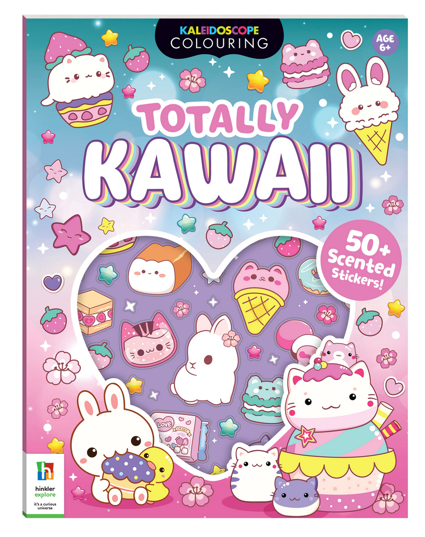 Totally Kawaii Sticker & Colouring Book