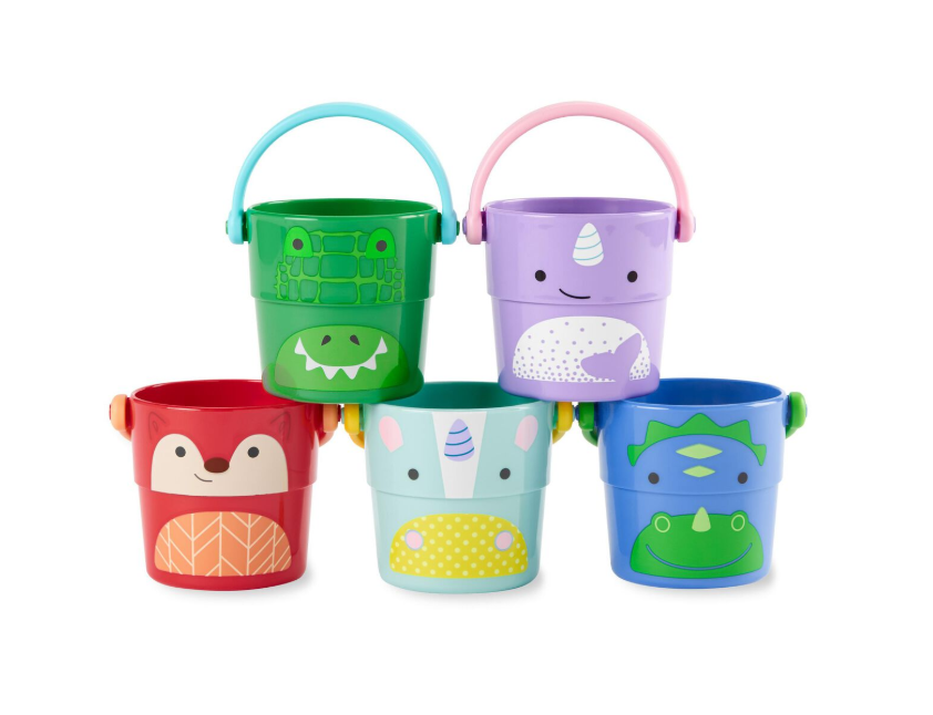Skip Hop Zoo Bath Stack & Pour Buckets