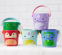 Load image into Gallery viewer, Skip Hop Zoo Bath Stack &amp; Pour Buckets
