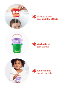 Skip Hop Zoo Bath Stack & Pour Buckets