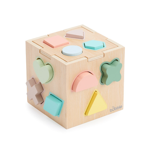 Bubble Wooden Shape Sorting Cube