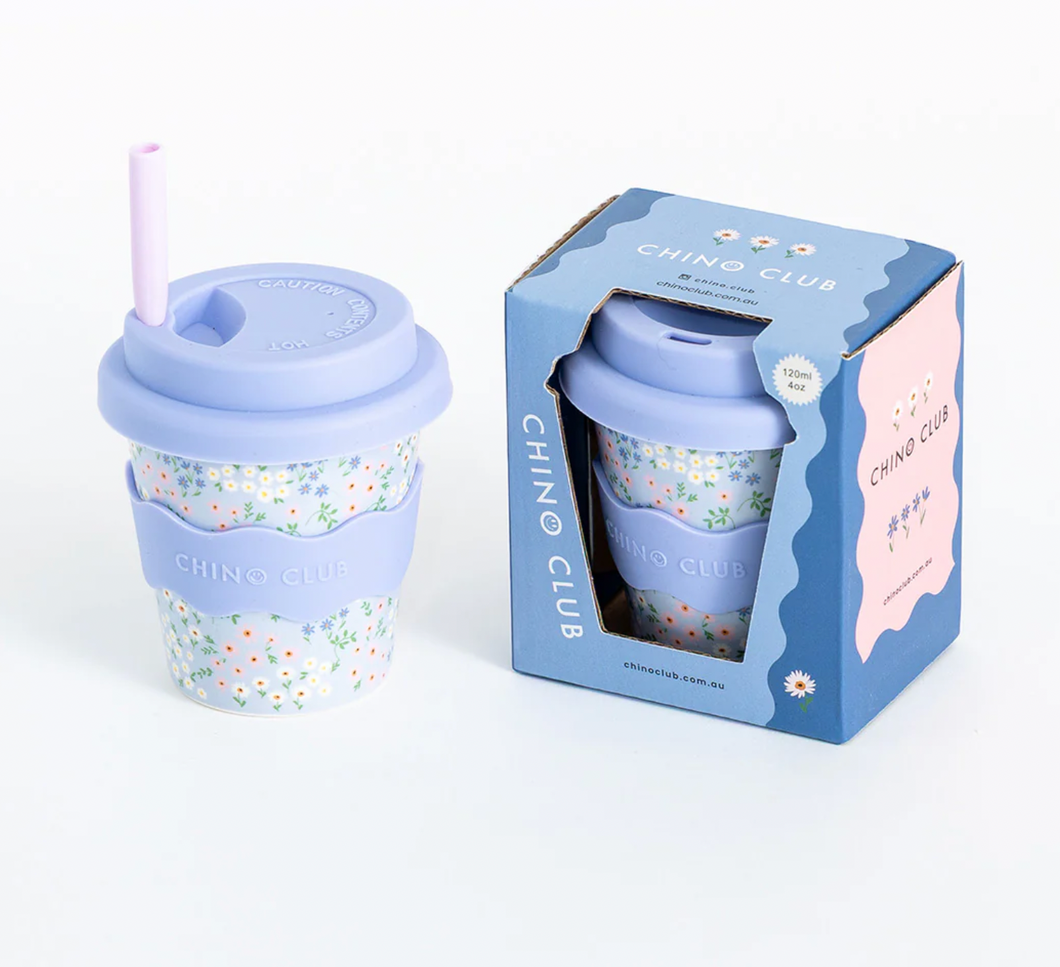 Chino Club - Blue Floral Babychino Cup