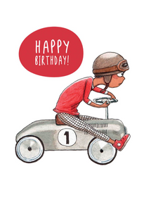 Racing Car Happy Birthday Card - Tania McCartney