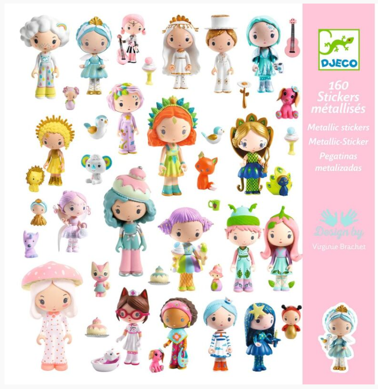 Djeco Tinyly 160 Metallic Stickers