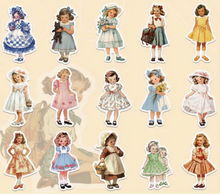 Load image into Gallery viewer, Vintage Girls Stickers Set of 50
