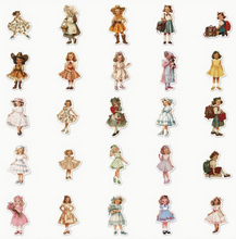 Load image into Gallery viewer, Vintage Girls Stickers Set of 50
