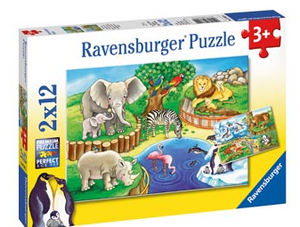 Ravensburger Animals in the Zoo Puzzle 2x12 Pieces