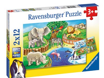 Ravensburger Animals in the Zoo Puzzle 2x12 Pieces