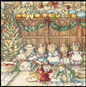 Gathered Around the Hearth - Brambly Hedge - Christmas Card