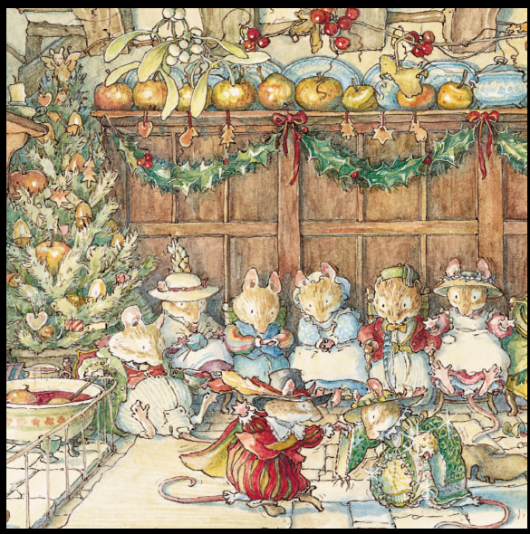 Gathered Around the Hearth - Brambly Hedge - Christmas Card