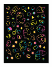 Load image into Gallery viewer, Sticker Colouring Neon Dream
