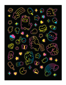 Sticker Colouring Neon Dream