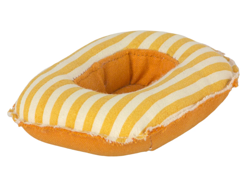 Maileg Rubber Boat Small Yellow Stripes