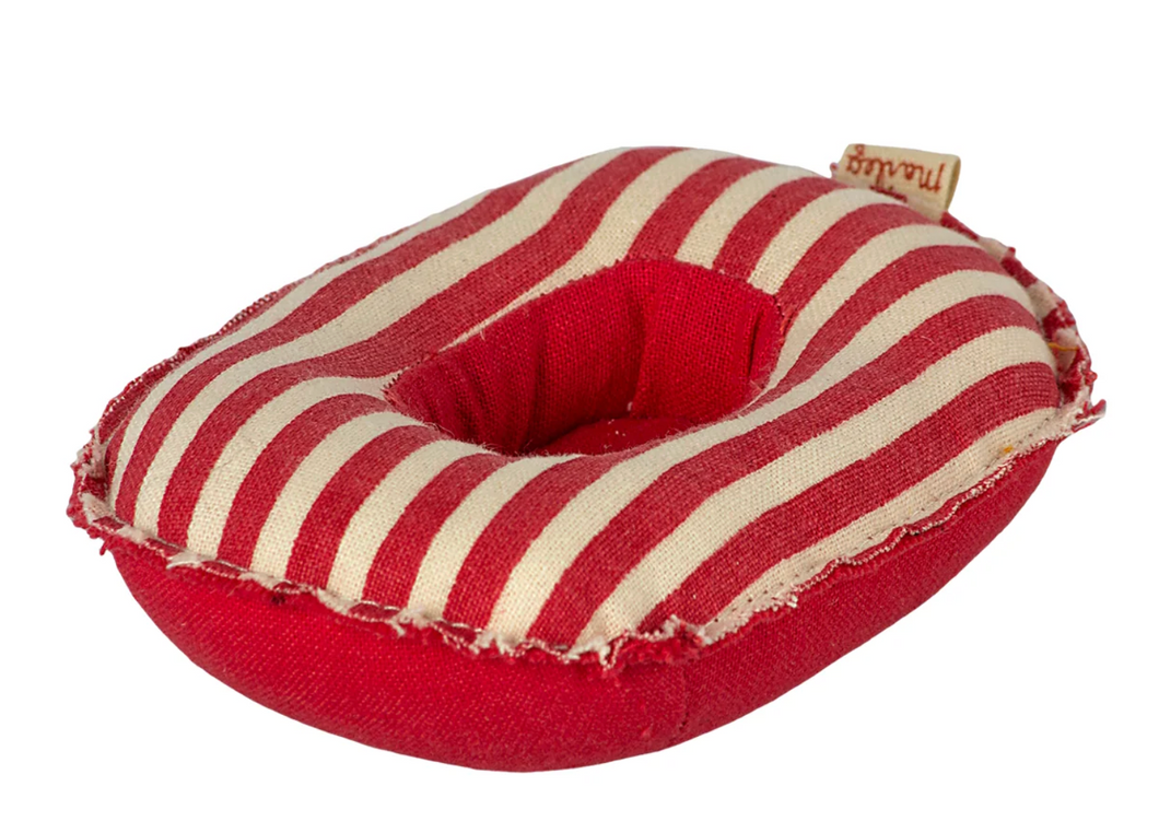 Maileg Rubber Boat Small Red Stripes