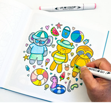 Load image into Gallery viewer, Life of Colour Cute &amp; Cozy Colouring Book - Good Vibes Only
