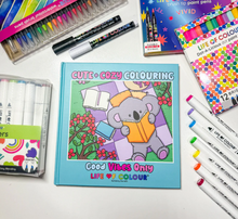 Load image into Gallery viewer, Life of Colour Cute &amp; Cozy Colouring Book - Good Vibes Only
