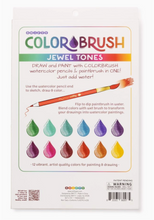 Load image into Gallery viewer, Colourbrush Watercolour Pencil with Paintbrush Jewel Tones
