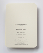Load image into Gallery viewer, Baby Pink Velvet Bow Greeting Card
