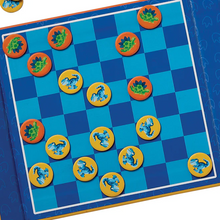 Load image into Gallery viewer, Crocodile Creek Magnetic Game Tic Tac Toe &amp; Checkers - Dino
