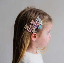 Load image into Gallery viewer, Mimi &amp; Lula Sparkly Bow Mini Clic Clacks
