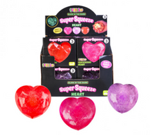 Load image into Gallery viewer, Smooshos Super Squish Glow in the Dark Heart
