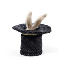 Load image into Gallery viewer, Folkmanis Mini Rabbit In A Hat Puppet Finger Puppet
