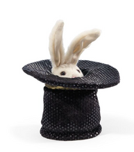 Load image into Gallery viewer, Folkmanis Mini Rabbit In A Hat Puppet Finger Puppet
