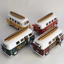 Load image into Gallery viewer, Kinsmart Die Cast VW Hippy Combi Van with Long Board Pull Back Friction
