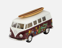Load image into Gallery viewer, Kinsmart Die Cast VW Hippy Combi Van with Long Board Pull Back Friction
