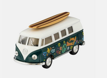 Load image into Gallery viewer, Kinsmart Die Cast VW Hippy Combi Van with Long Board Pull Back Friction
