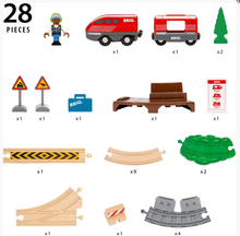 Load image into Gallery viewer, Brio Pull Back Train Set 28 Pieces 36102
