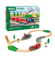 Load image into Gallery viewer, Brio Pull Back Train Set 28 Pieces 36102

