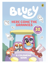 Load image into Gallery viewer, Bluey- Here come the Grannies Colouring Book
