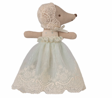 Load image into Gallery viewer, Maileg Baby Mouse in Gown Mint
