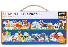 Load image into Gallery viewer, Petit Collage Dog Parade Shaped Floor Puzzle - 30 Pieces
