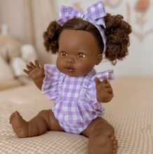 Load image into Gallery viewer, Gingham Romper &amp; Headband 34-38cm Doll
