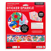 Load image into Gallery viewer, Christmas Sticker Sparkle Poster Activity Kit
